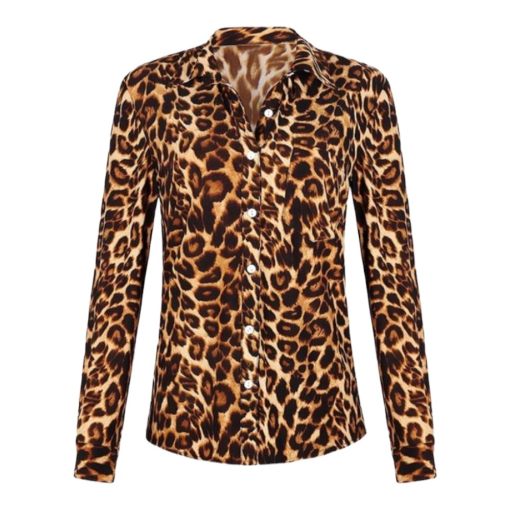 Blouse- Cheetah Concept Long-Sleeve